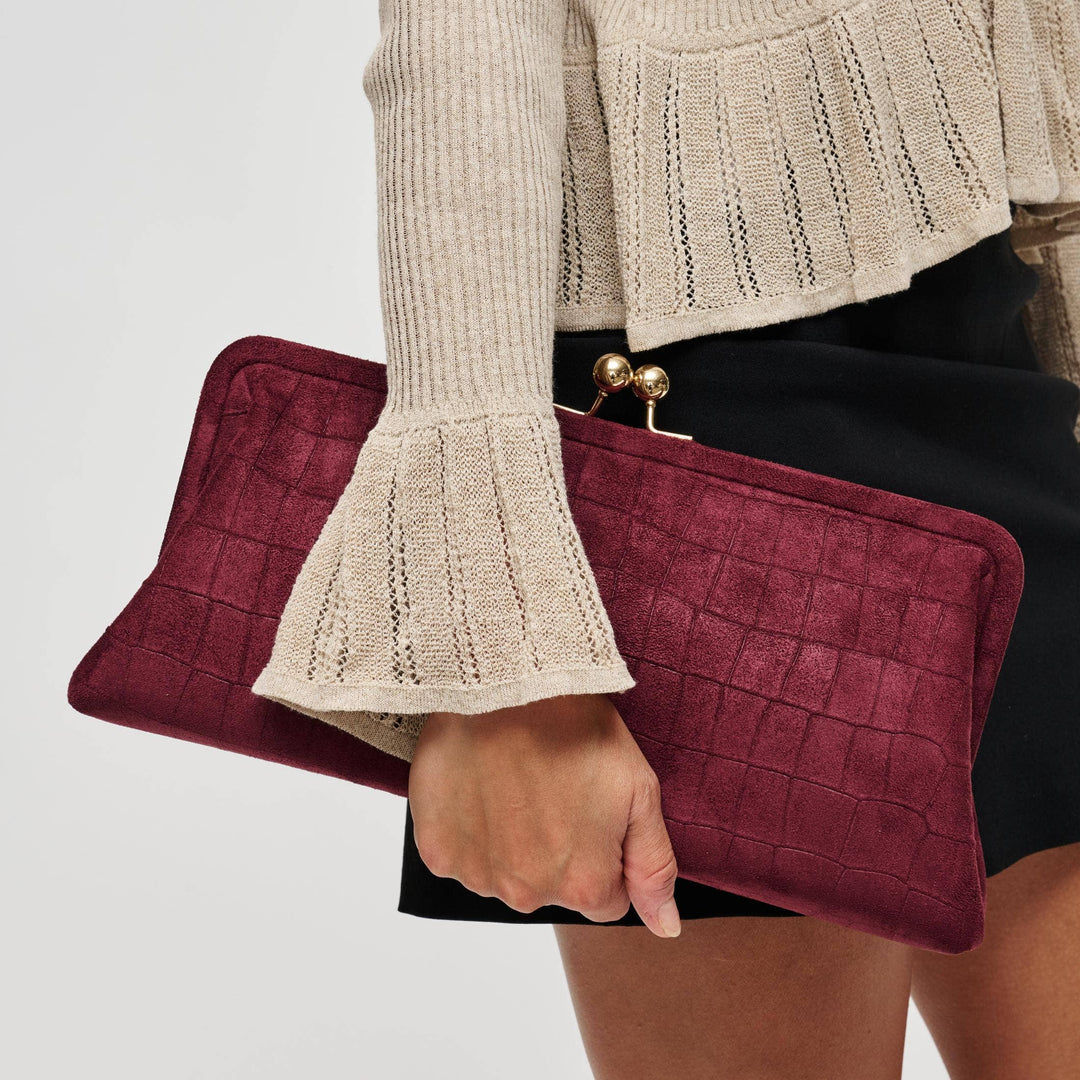 Kristin Faux Suede Clutch *multiple colors*