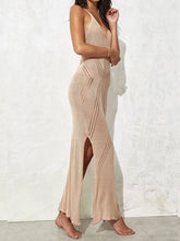 Load image into Gallery viewer, Resort Knit Beach Dress in Khaki