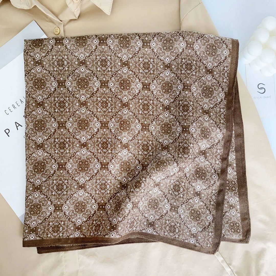 Vintage Velvet Floral Scarf