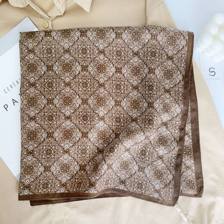 Vintage Velvet Floral Scarf