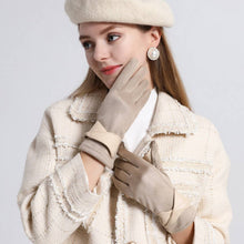 Load image into Gallery viewer, Bow Faux Suede Gloves