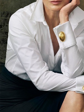 Load image into Gallery viewer, OceanusSwim - Long Sleeves Loose Buttoned Solid Color Lapel Blouses&amp;Shirts Tops