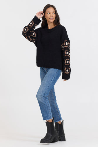 Chenille Crochet Sweater