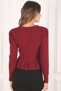 Peplum Sweater Top *Multiple Colors Available*