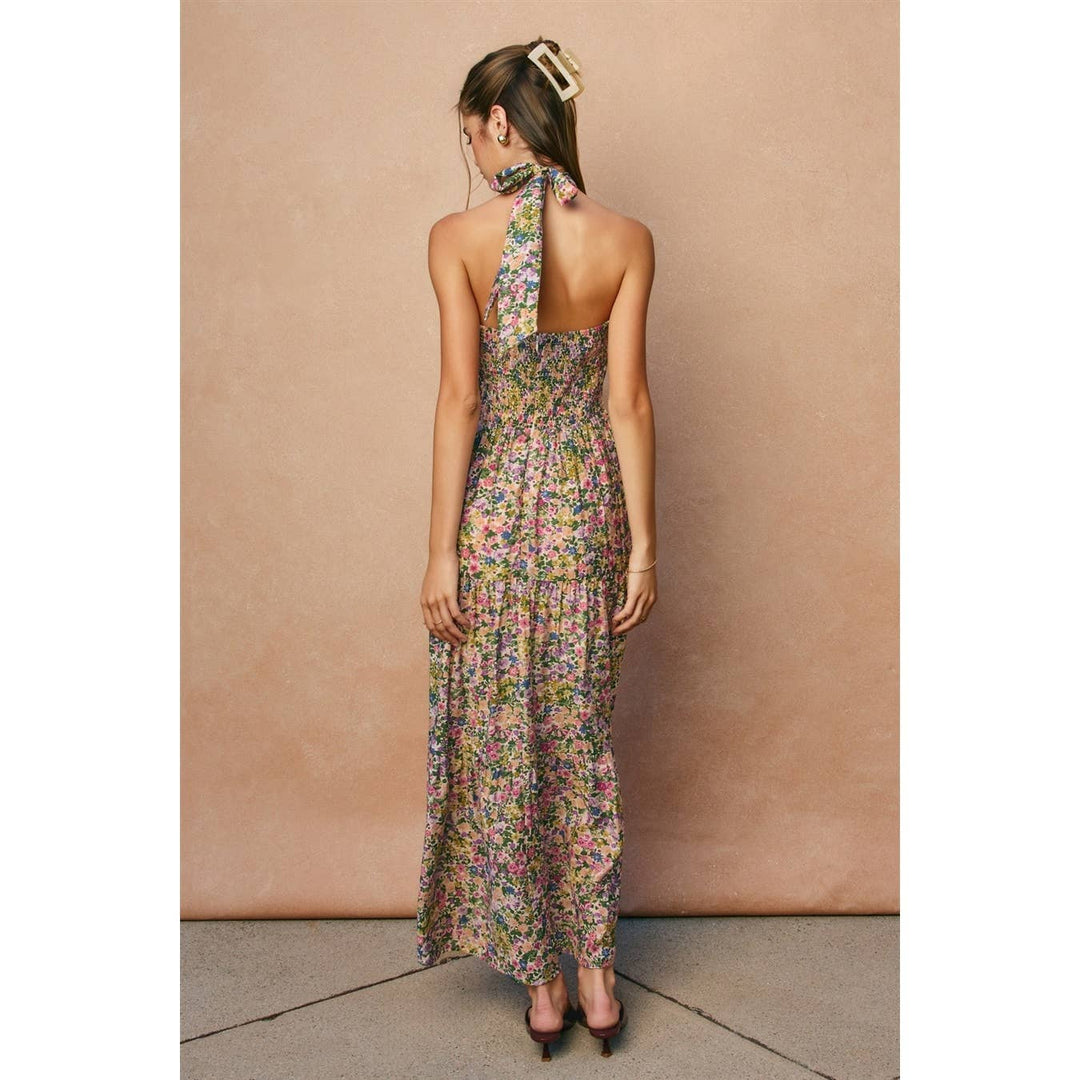 Halter Neck Tiered Dress