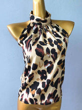 Load image into Gallery viewer, VividLux - Loose Sleeveless Backless Leopard Pleated Split-Joint Halter-Neck Vest Top