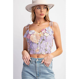 Floral Embroidered Tank