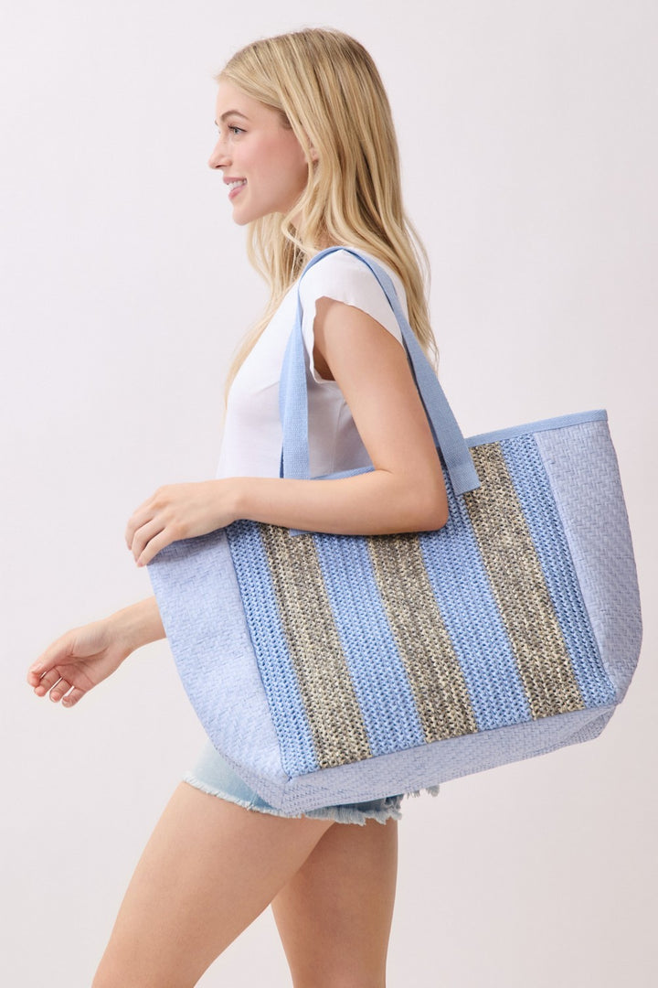 Nautical Striped Tote Bag