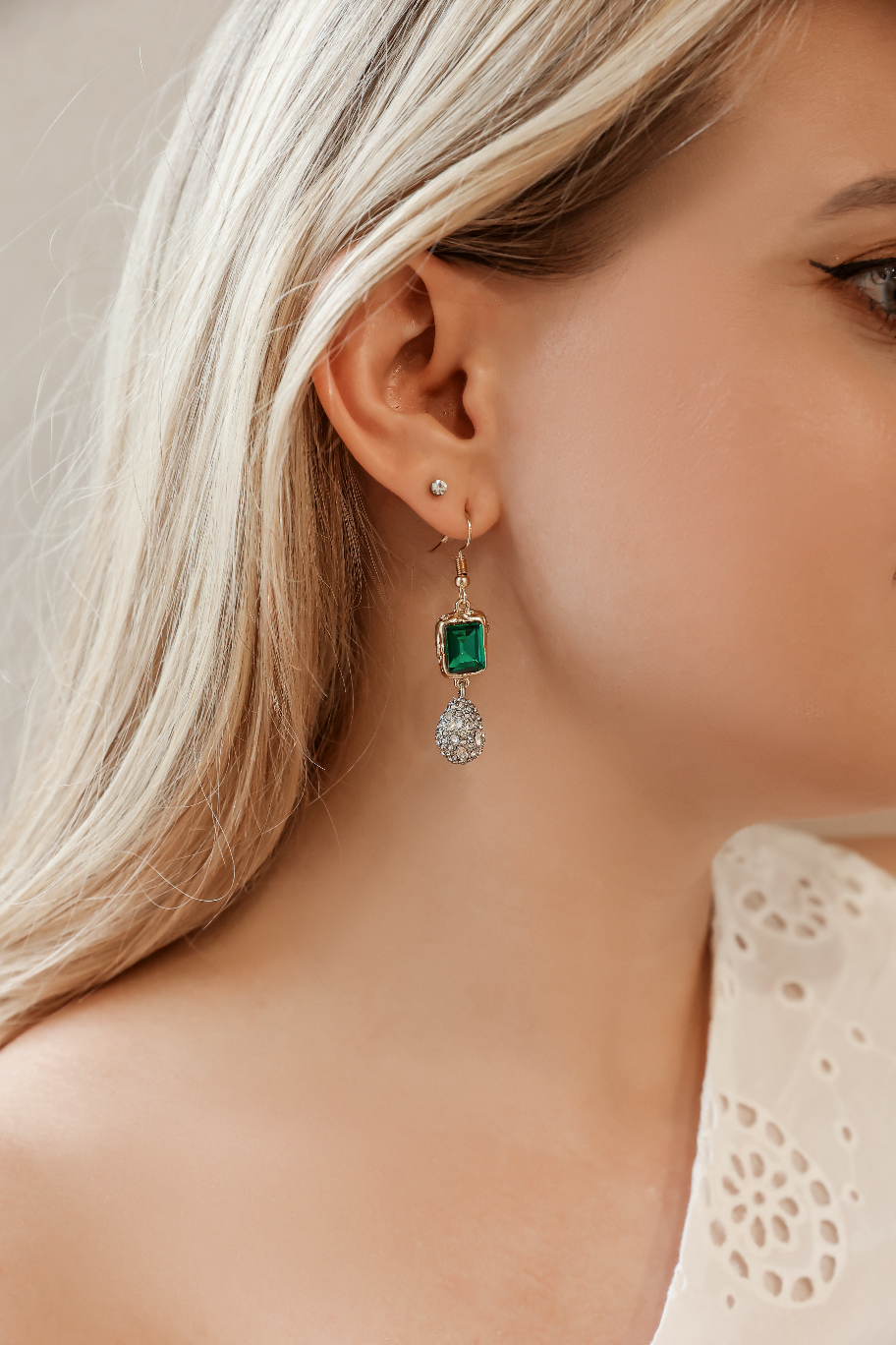 Emerald Drop Earrings