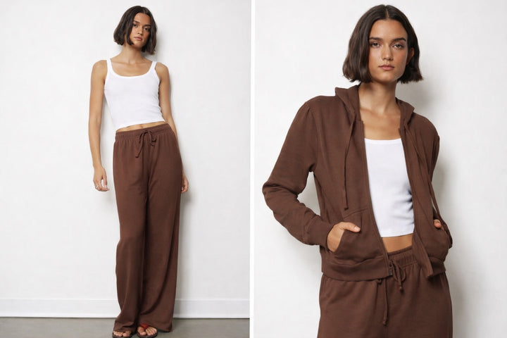 Puff Sleeve Zip Hoodie