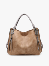 Load image into Gallery viewer, Connar Distressed Side Pocket Tote *Multiple Colors Available*