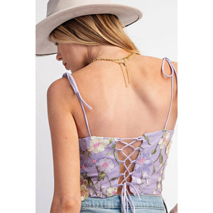 Floral Embroidered Tank