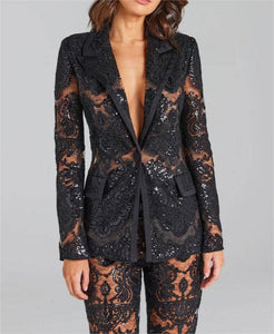 Glam Sequin Lace Suit