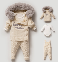Load image into Gallery viewer, Nipperland - Little Man Wool-Blend Winter Baby Outfit – 3-Piece Set