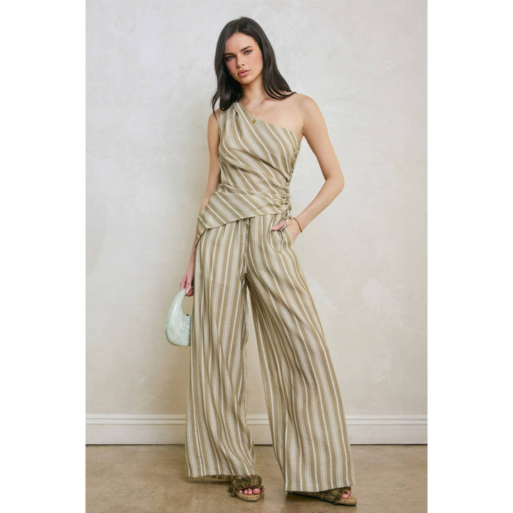 One Shoulder Ruched Top