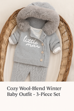 Load image into Gallery viewer, Nipperland - Little Man Wool-Blend Winter Baby Outfit – 3-Piece Set