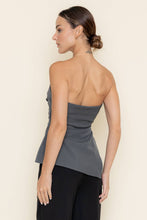 Load image into Gallery viewer, Preppy Asymmetric Strapless Top