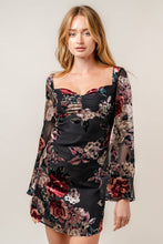 Load image into Gallery viewer, Velvet Burnout Dress w/ Bell Sleeve
