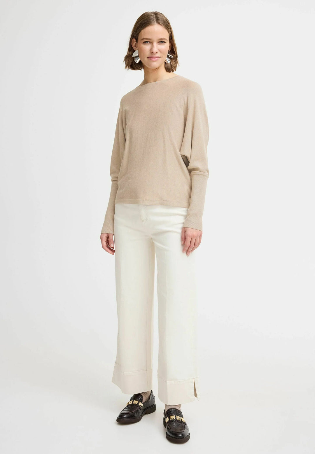 Boat Neck Light Long Sleeve Knit