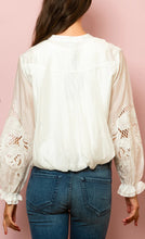 Load image into Gallery viewer, Dana Silk Cotton Embroidered Sleeve Blouse