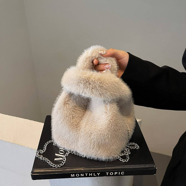 ACCITY - WINTER IMITATION REX RABBIT FUR HANDBAG PLUSH_CWAB3958