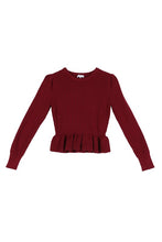 Load image into Gallery viewer, Peplum Sweater Top *Multiple Colors Available*