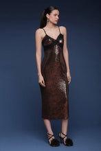Load image into Gallery viewer, Lace Trimmed Sequin Slip Dress