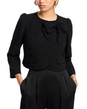 Load image into Gallery viewer, Bow Trim Jacket In Black