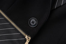 Load image into Gallery viewer, Colorblock Pinstripe Blazer