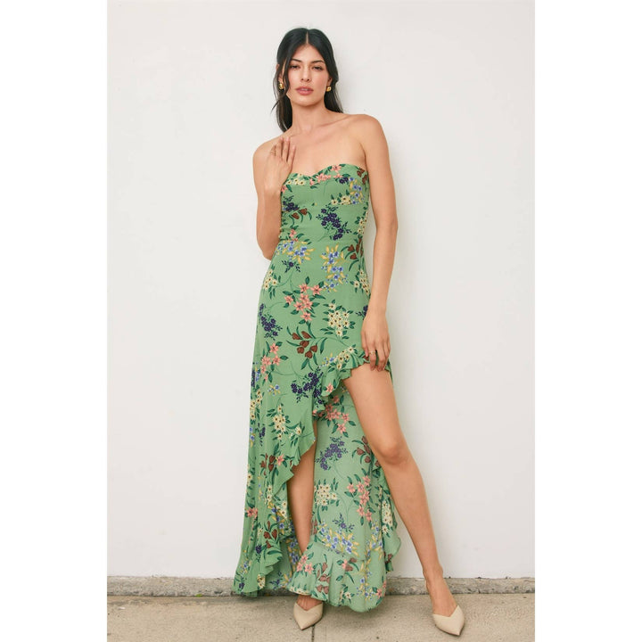 Asymmetrical Hem Maxi Dress