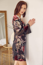 Load image into Gallery viewer, Velvet Burnout Dress w/ Bell Sleeve