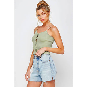 Ruffled Crop Cami Tank *multiple colors*