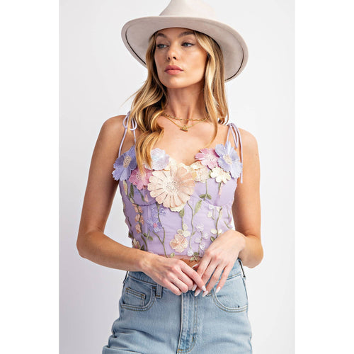 Floral Embroidered Tank