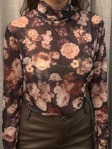 Floral Mesh Top