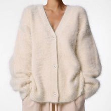 Load image into Gallery viewer, Cozy Faux Mink Cardigan Sweater