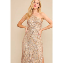 Load image into Gallery viewer, One-Shoulder Midi Dress