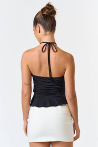 ROSETTE DETAIL HALTER