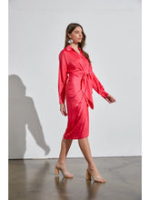 Load image into Gallery viewer, Button Down Tie Dress *Multiple Colors Available*