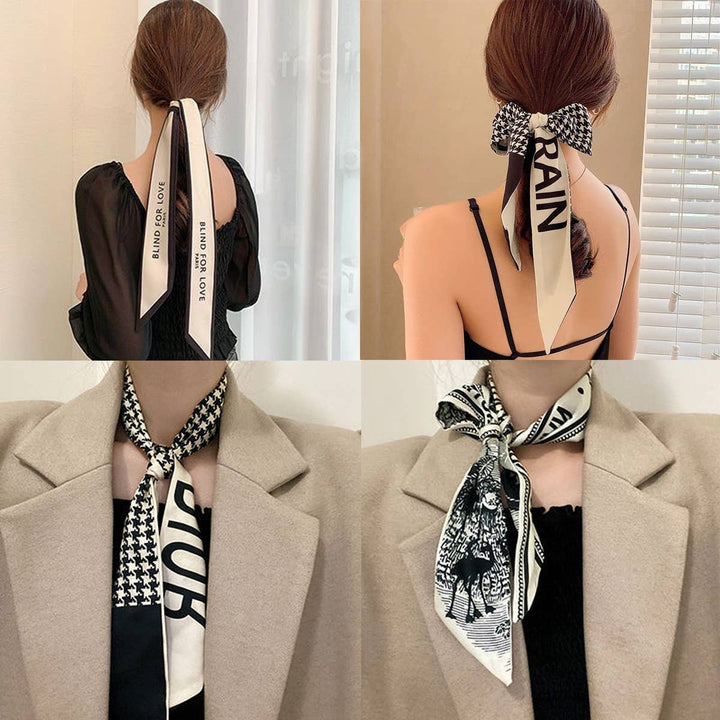 ACCITY - Vintage French Print Scarf – 90cm Silk Feel Square_CWASC0172