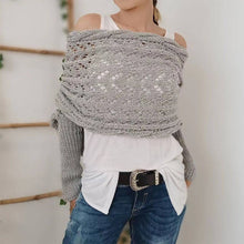 Load image into Gallery viewer, ACCITY - Cable Knit Infinity Scarf with Sleeves for Fall _CWASC1537