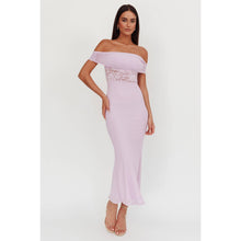 Load image into Gallery viewer, OFF SHOULDER LACE DRESS