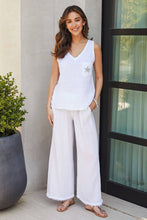 Load image into Gallery viewer, Linen Fringe Hem Pant