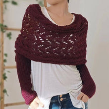 Load image into Gallery viewer, ACCITY - Cable Knit Infinity Scarf with Sleeves for Fall _CWASC1537