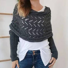 Load image into Gallery viewer, ACCITY - Cable Knit Infinity Scarf with Sleeves for Fall _CWASC1537