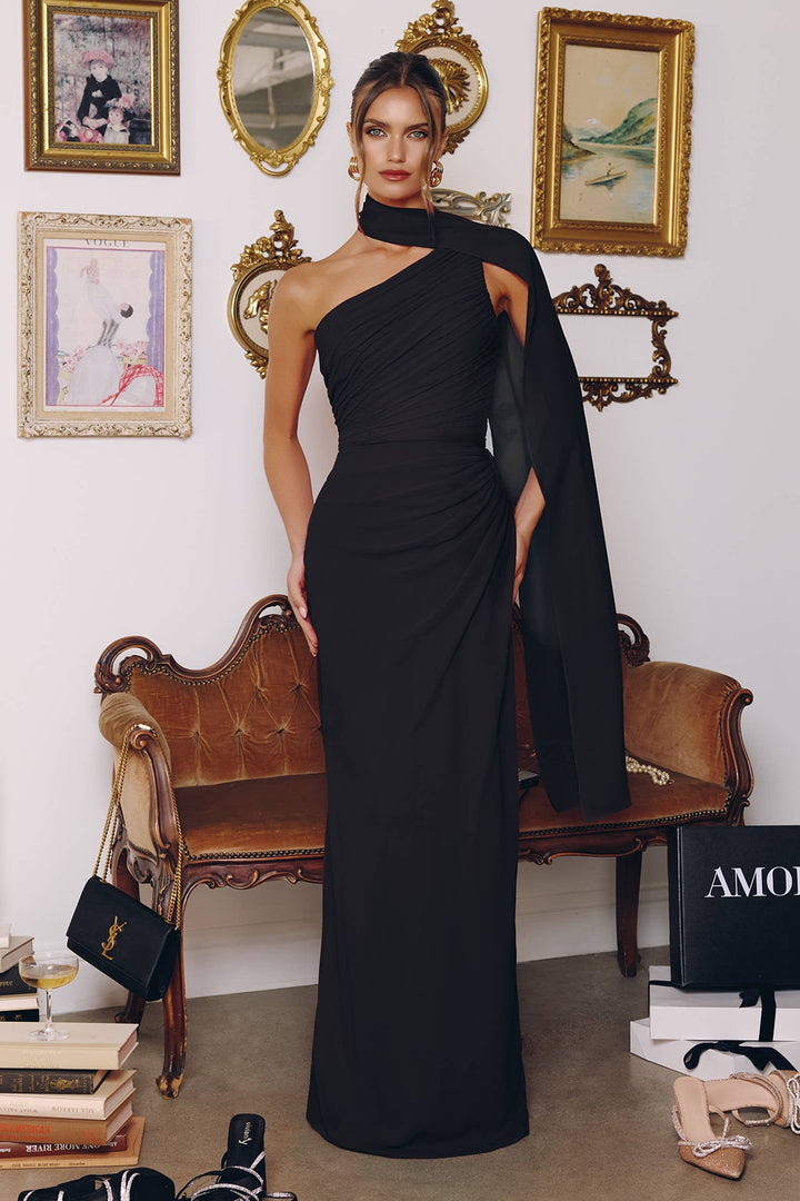 ONE SHOULDER GOWN *multiple colors*