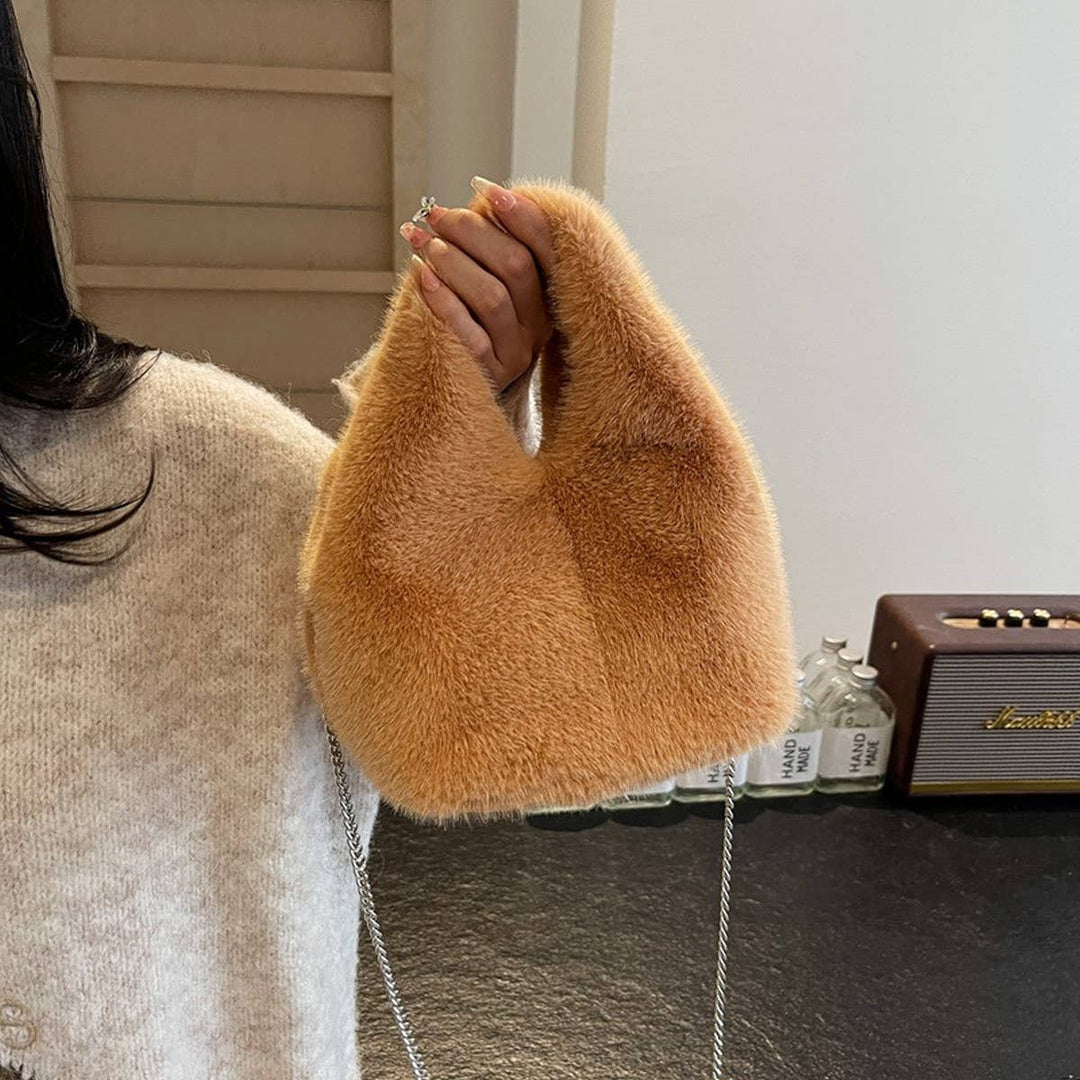 ACCITY - WINTER IMITATION REX RABBIT FUR HANDBAG PLUSH_CWAB3958