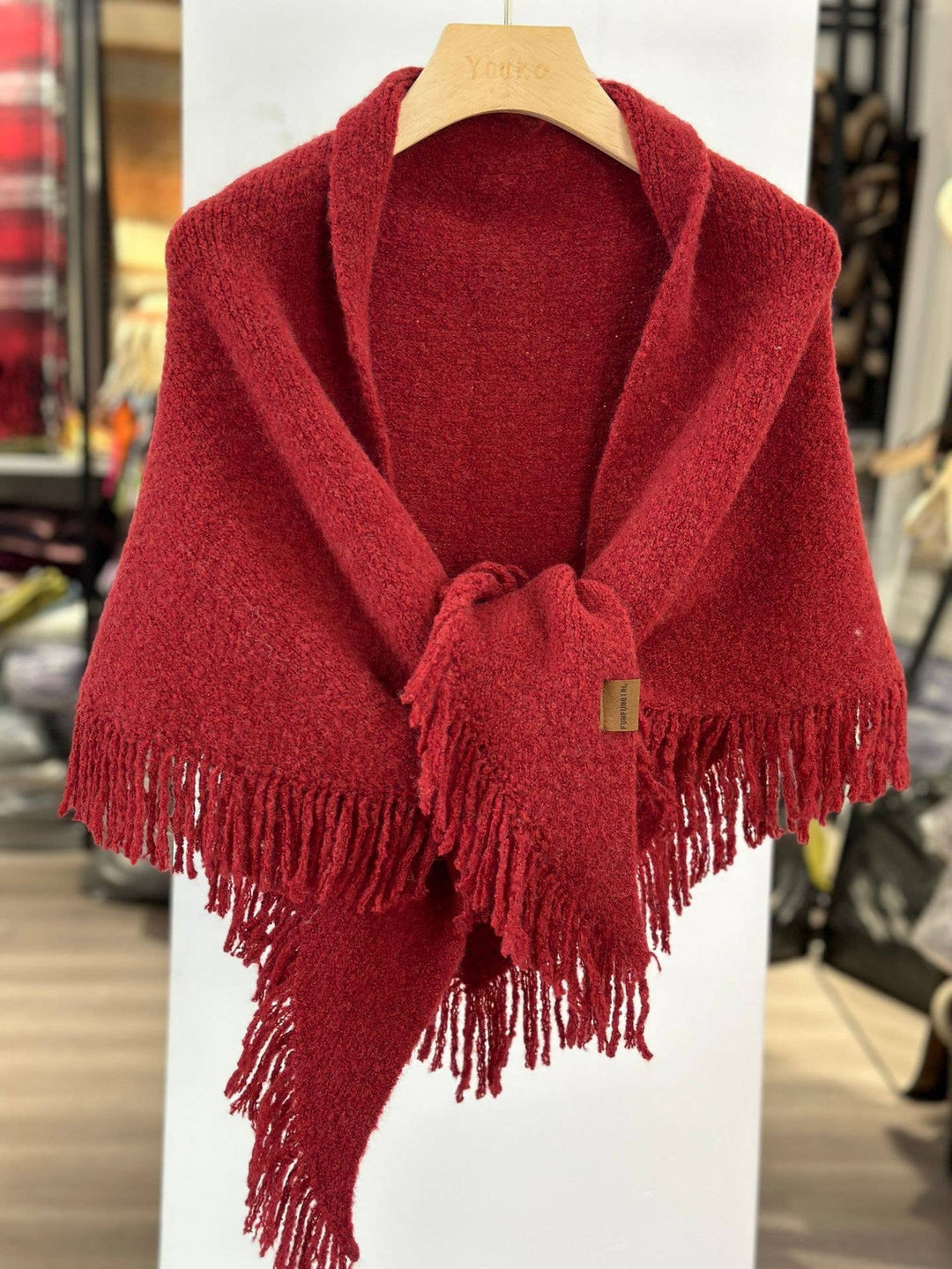 ACCITY - Knit Triangle Shawl Wrap