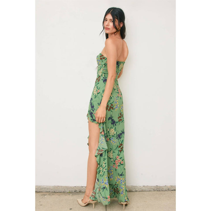 Asymmetrical Hem Maxi Dress