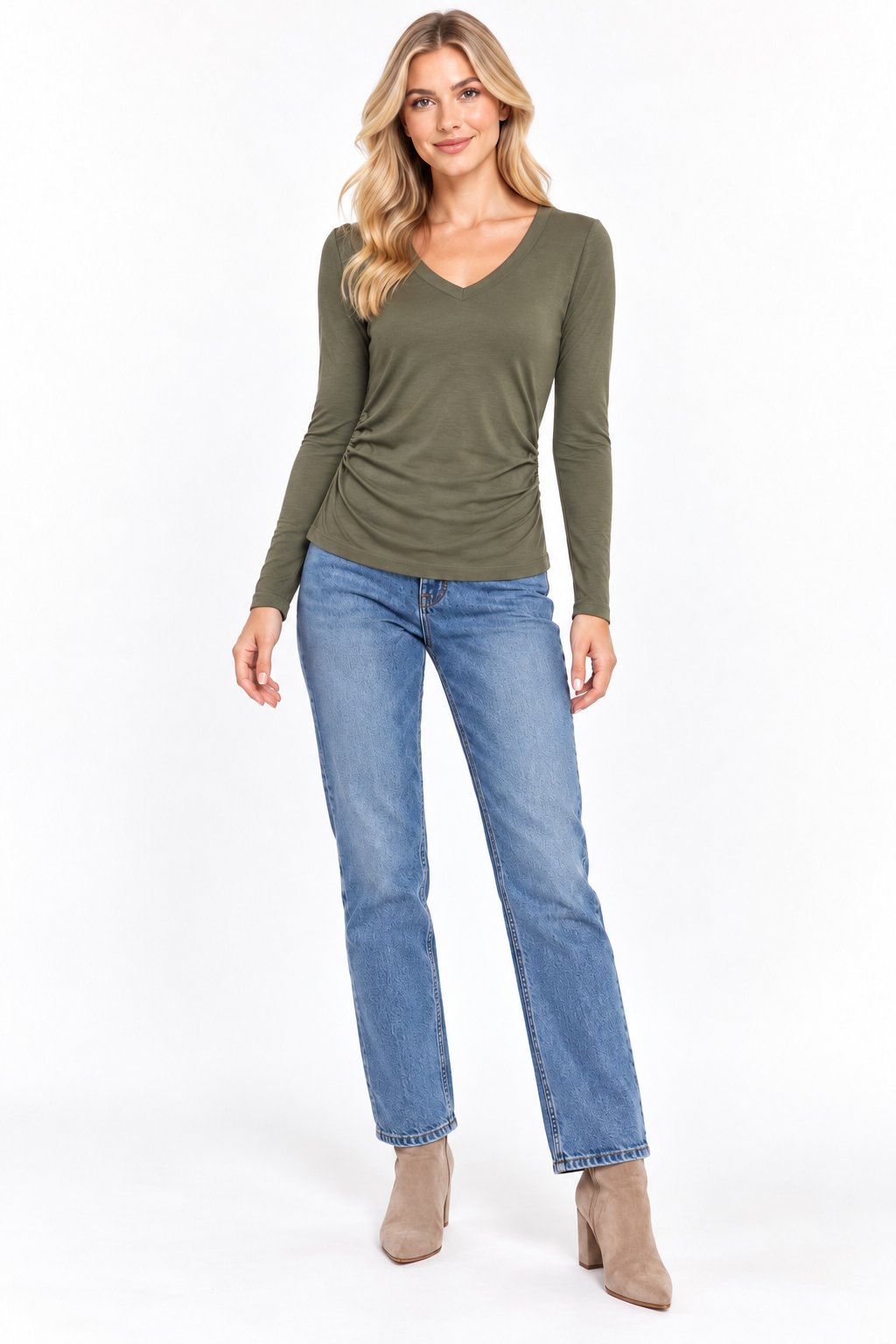 V Neck Cashmere Blend V Neck Shirt *multiple colors*
