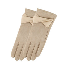 Load image into Gallery viewer, Bow Faux Suede Gloves
